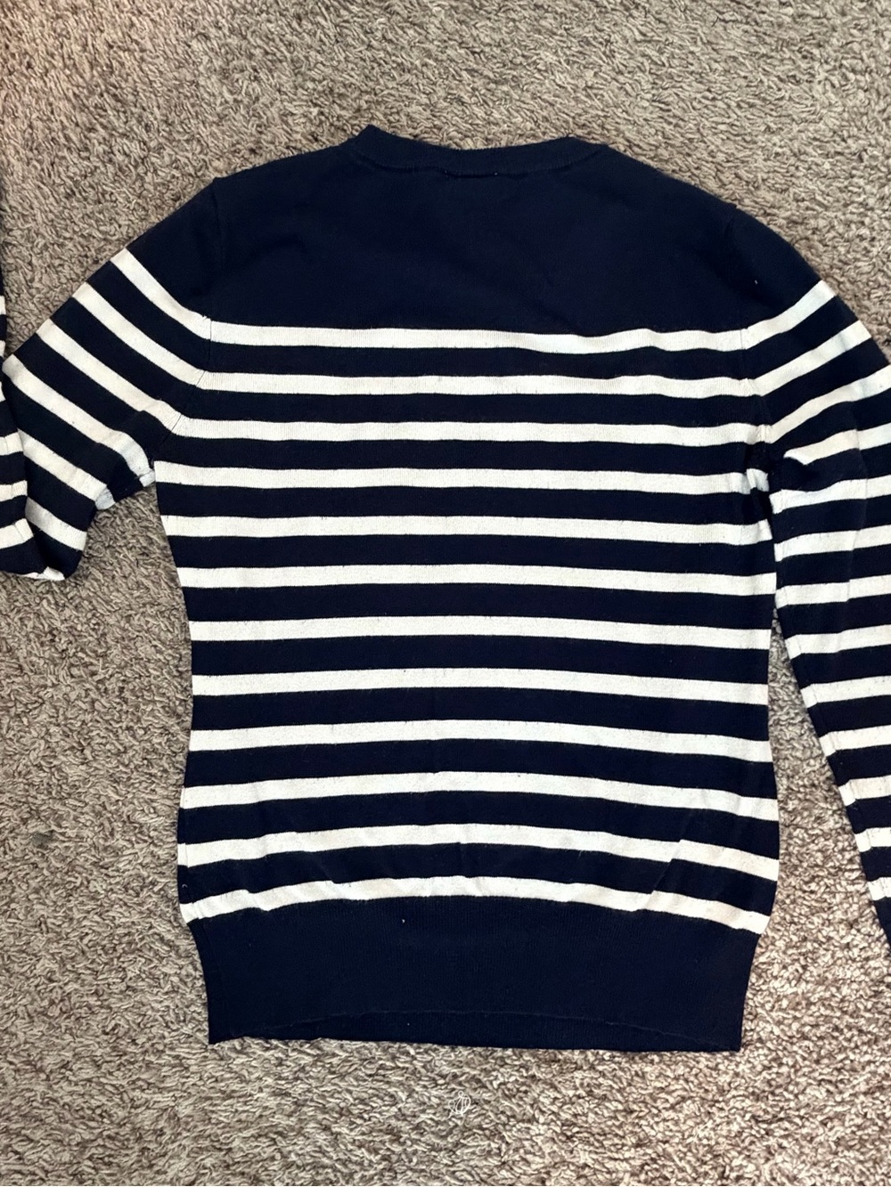 Cielo Navy and White Striped Crewneck Sweater - Picture 2 of 5